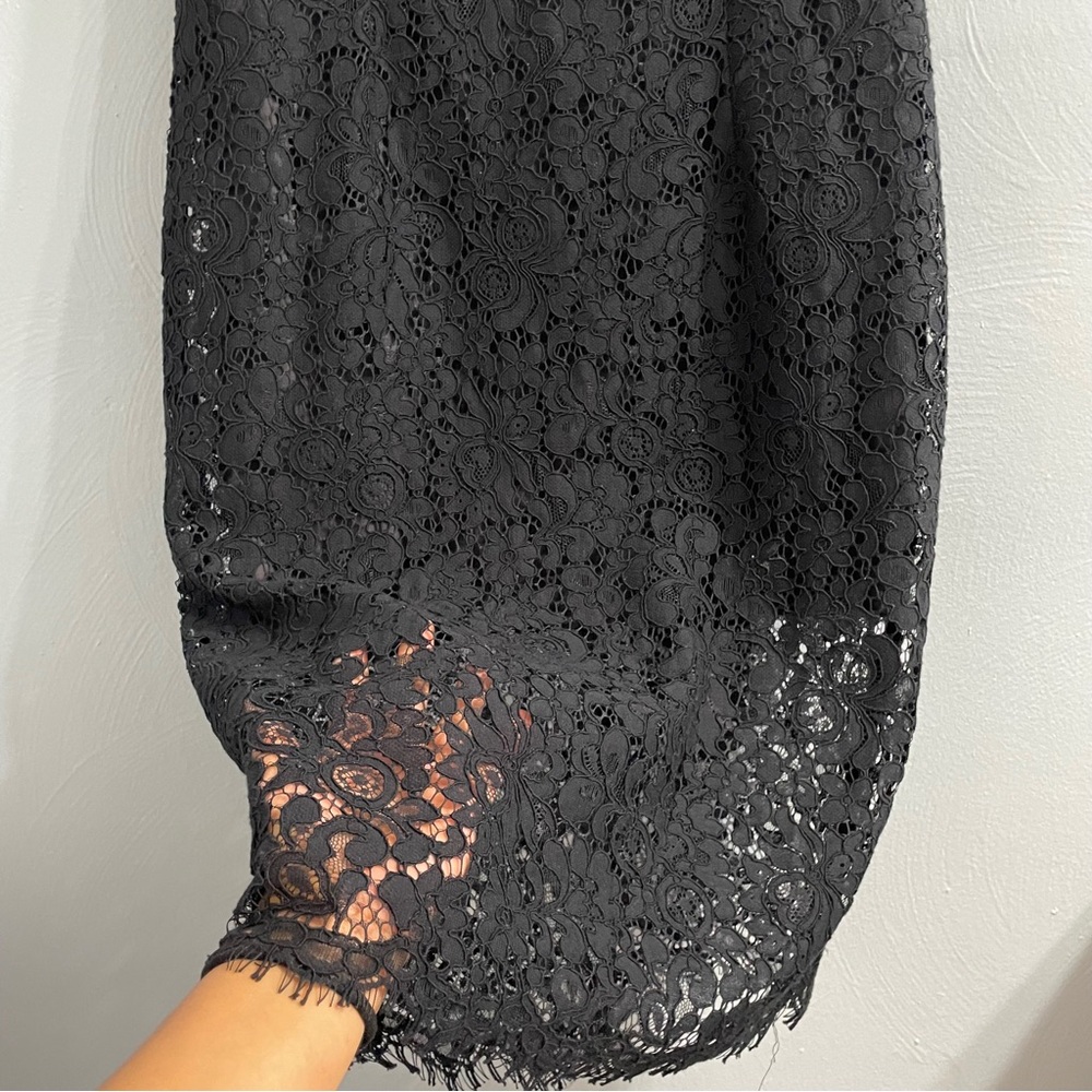 Bardot Karlie Lace Off-The-Shoulder Dress knee length black size Medium cocktail - Picture 9 of 16